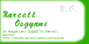 marcell osgyani business card